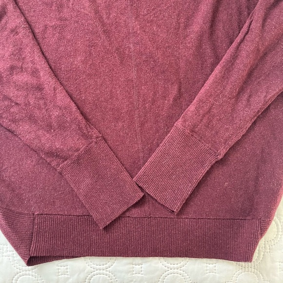 AllSaints Burgundy Dolman Sleeve Sweater Women’s Size M 3/4 Sleeve - Picture 8 of 10